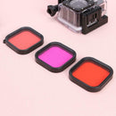 3pcs Lens Filter for Gopro Hero 8 Action Sports Camera Waterproof Housing Case