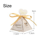 50Pcs/Set Romantic Triangular Candy Box Wedding Favors Party Supplies Paper