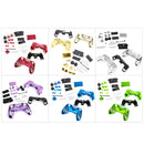 Chrome Blue Full Housing Shell Case Button Kit Parts for Sony PS4 Controller