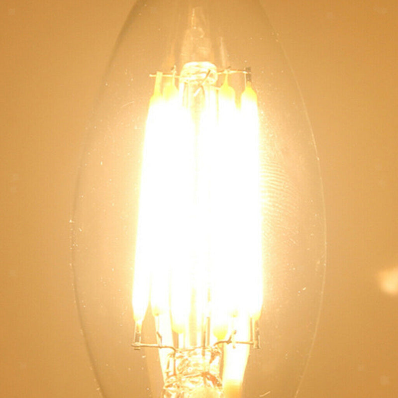 LED Filament Candle Light Bulb For Chandelier Ceiling Light A-Warm White 2W