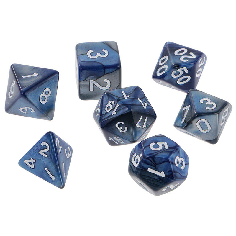 28Pcs Two Colors Polyhedral Dice for D&D DND RPG MTG Table Game Tabletop Set