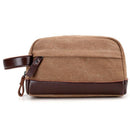 Coffee Zipper Men Travel Canvas Toiletry Bag Wash Shower Makeup Organizer P