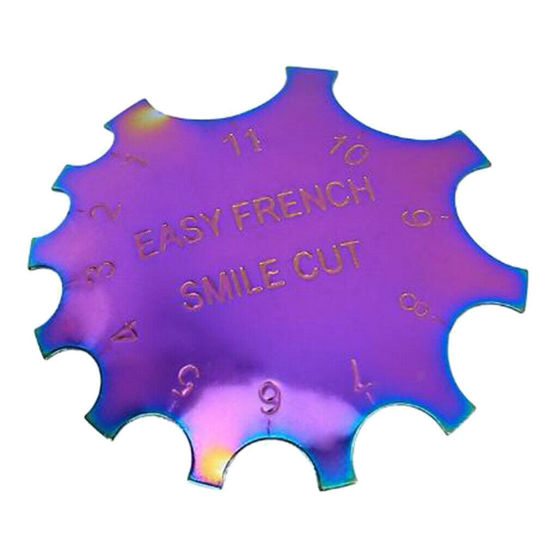 Nail Art Tool Multi-Sizes Easy French Tip Smile Line Edge Cutter Stencil Trimmer