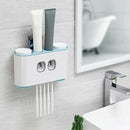 ecoco Automatic Toothpaste ecoco Dispenser Dust-Proof Toothbrush Holder Wit Q1L8