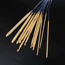 12 Sizes Crochet Needles Bleached Bamboo Afghan Tunisian 3,0-10,0 mm V7W6