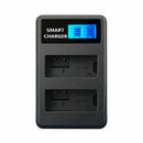 1X(Lp-E8 Usb Lcd Display Dual Port Battery Charger For Eos 550D/600D/650D/7