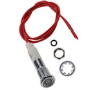 12V 6mm LED Indicator Singal Light Bulb with Wrie for Car Truck Boat White