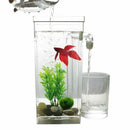 LED Mini Fish Tank Aquarium Self Cleaning Fish Tank Bowl Convenient Desk Aq