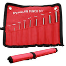 2X(9Pcs Steel Multi Size Round Head Pins Punch Set Grip Roll Pins Punch Too