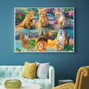 5D DIY Full Drill Diamond Painting Feline Embroidery Mosaic Craft Kit Decor