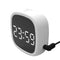 LED Digital Travel Snooze Alarm Clock Large Screen Silicone Voice Controlle E7G5