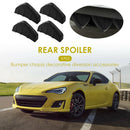 4pcs/set Universal Screw Installation Car Rear Diffuser Add-Ons (Black) A