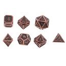 Zinc Alloy Multi Sided Dice Set D4 D6 D8 D10 D12 D20 for D&D RPG Role play -