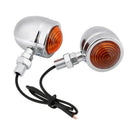 1 Pair Motorcycle Turn Signal Indicator Light Amber Motorbike Blinker Headl