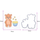 Cute Bear Cutting Die Stencil Transparent Seal Stamp for Scrapbooking Craft
