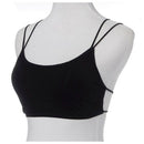 Women Sexy Crop Tops Strap Vest Cut Out Shirt Beach Tank black