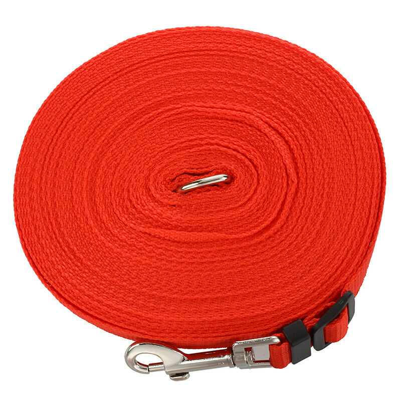 Red 50ft/15m Long Dog Pet Puppy Training Obedience Lead Leash J3Z5
