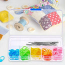 9 Pieces Large Eye Blunt Sewing Needles with 60 Pieces Lock Markers and Clo