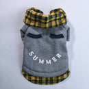 Dog Autumn Winter Warm Cotton Coat For Small Medium Dogs Puppies Yellow-L