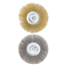 2Pcs Wire Flat Brush, Coarse Crimped with 1/4-Inch Shank Excellent for