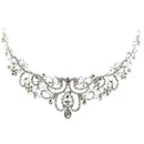 Wedding Party Bridal Bridesmaid Flower Crown Tiara+Necklace Earring Set Q6B9