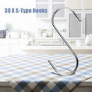 30pcs Multifunctional S-type Hook Stainless Steel Bathroom Home Office Tool