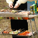 Camping Picnic Barbecue Tray Plate Outdoor Rectangle Non-Stick Frying Grill Pan