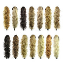 Long Wavy Synthetic Claw Clip Ponytail Hair Extensions Can Be Curled High T