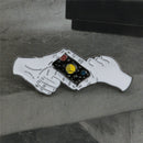 Planet Space Photographing Gesture Brooch Pin Badges Lapel Pin Jewelry Gift JR