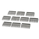 10pcs 10 Teeth Metal Black Wig Combs Hair Pins Clips DIY for Women Beauty