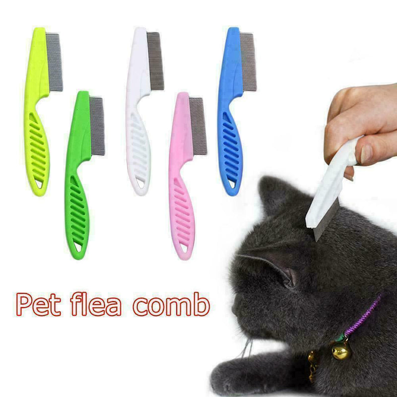 Pet Fur Shedding Pet Dog Cat Hair Brush Kit Fur Grooming Comb New Rake Trim W8G2