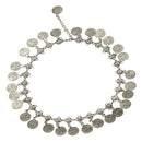 Women Gypsy Festival Bohemian Coin Tassel Pendants Statement Bib Necklace