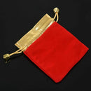 5X(Exquisite Velvet Small Drawstring Pouches Wedding Gift Bags,Red and Gol K6T9)