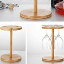 Wine Glass Drying Rack and Bottle Holder,Wooden Wine Storage Glasses Hook S
