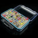 Waterproof Double Sided Carry Case + 64 Butterfly Flies Fishing Lure Hook Baits