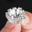 10pcs DIY Handmade Accessories Foot Style Flat Rhinestone Button