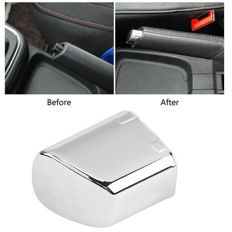 1X Car Handbrake Lever Parking Button Cover Chrome Decoration Shell For Pol