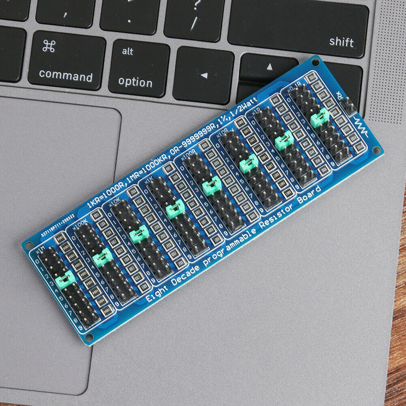 Programmable Eight Decade Resistor Board 1R-9999999R 1/2 Watt Resistance Module