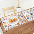 1Pc European Printing Western Table Mat PP Plastic Anti-hot Insulation Pad 3C