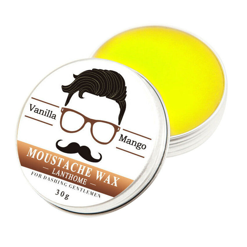 Mustache Beard Wax Natural Moustache Beeswax Care Kit + Beard Balm and Toolkit
