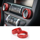 Center Console Volume Tune Knob Cover Ring Trim Interior Accessories for Fo