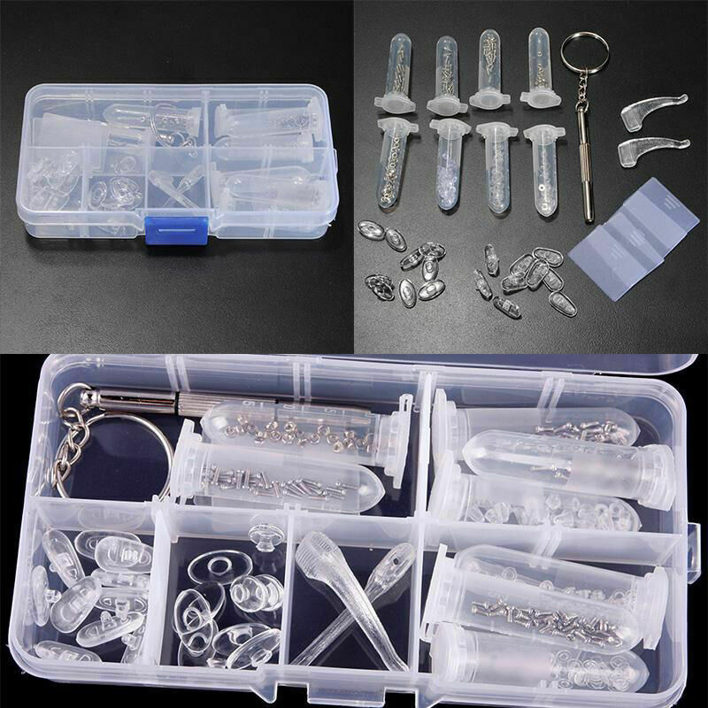 Screw Nose Nut Pad Optical Repair Tool Assorted Kit For Eyeglass Set Glasse V9F5