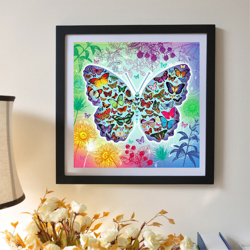 5D DIY Full Drill Diamond Painting Butterfly Embroidery Mosaic Craft Kit