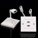 Uk Socket Port Hd Hdmi Wall Panel British With Short Cable Video Plug Charg F1I1