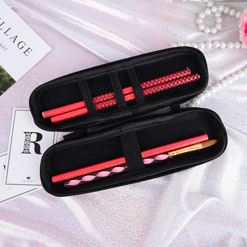 portable eva hard shell pen pencil case holder pouch stationery box makeupbag Gw