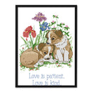 Two Dogs DIY Cross Stitch Kit 14CT Stamped Embroidery Home Decor (D236)