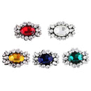 Beaded Rhinestones Eye Shape Patch Applique Sew on Garment Bag Decor Red