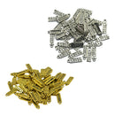 100Pcs Metal MADE WITH LOVE Rectangle Charms Pendants for DIY Jewelry Craft