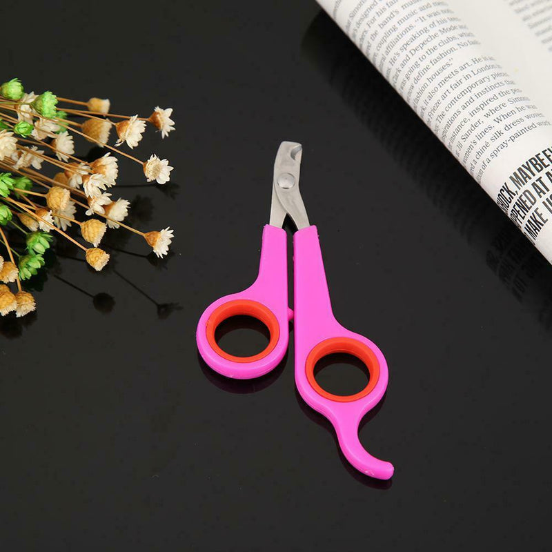 Stainless Steel Pet Nail Toe Scissors Dog Cat Claw Grooming Clipper (Rose)