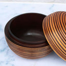 Tea Canister Wooden Tea Box Home Kitchen Jewelry Accs Organizer Pot 14x16cm
